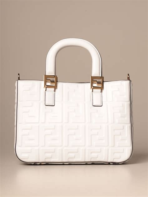 fendi tote white|authentic fendi tote.